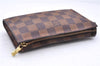 Authentic Louis Vuitton Damier Marais Bucket Pouch Purse Clutch LV 9943E