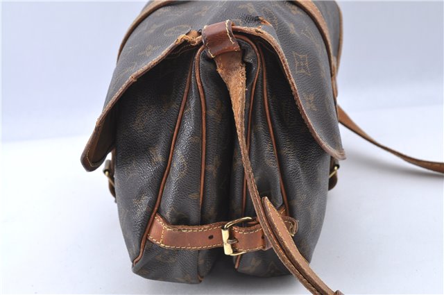 Auth LOUIS VUITTON Monogram Saumur 30 Shoulder Cross Body Bag M42256 Junk 9946A