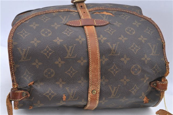Auth LOUIS VUITTON Monogram Saumur 30 Shoulder Cross Body Bag M42256 Junk 9946A