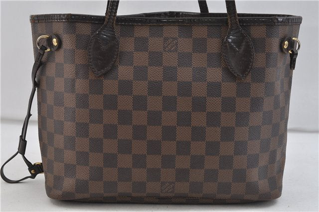 Authentic Louis Vuitton Damier Neverfull PM Tote Bag N51109 LV 9951C