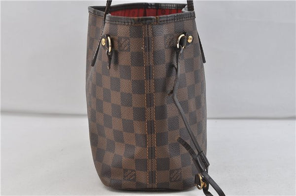 Authentic Louis Vuitton Damier Neverfull PM Tote Bag N51109 LV 9951C