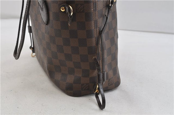 Authentic Louis Vuitton Damier Neverfull PM Tote Bag N51109 LV 9951C