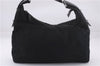 Authentic GUCCI Horsebit Hobo Shoulder Bag GG Canvas Leather 115867 Black 9951E