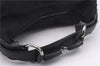 Authentic GUCCI Horsebit Hobo Shoulder Bag GG Canvas Leather 115867 Black 9951E