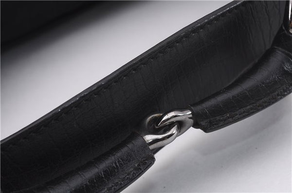 Authentic GUCCI Horsebit Hobo Shoulder Bag GG Canvas Leather 115867 Black 9951E