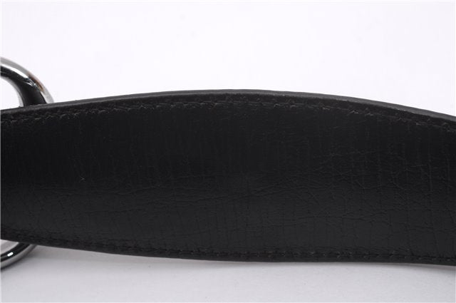 Authentic GUCCI Horsebit Hobo Shoulder Bag GG Canvas Leather 115867 Black 9951E