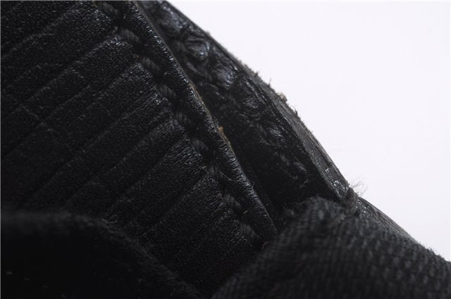 Authentic GUCCI Horsebit Hobo Shoulder Bag GG Canvas Leather 115867 Black 9951E