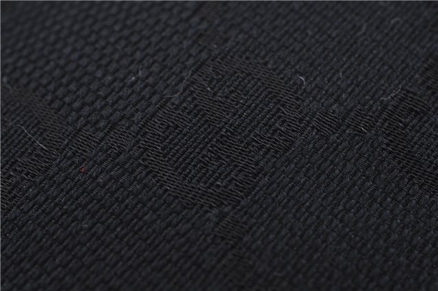 Authentic GUCCI Horsebit Hobo Shoulder Bag GG Canvas Leather 115867 Black 9951E