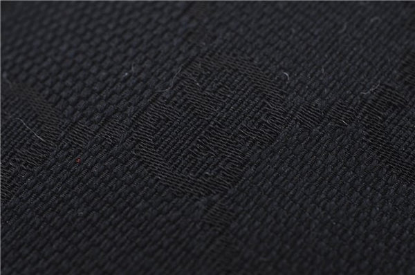 Authentic GUCCI Horsebit Hobo Shoulder Bag GG Canvas Leather 115867 Black 9951E