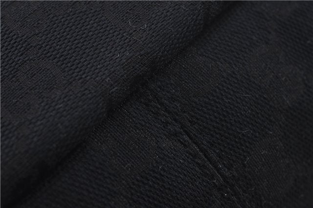 Authentic GUCCI Horsebit Hobo Shoulder Bag GG Canvas Leather 115867 Black 9951E