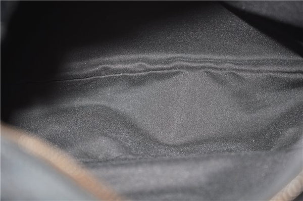 Authentic GUCCI Horsebit Hobo Shoulder Bag GG Canvas Leather 115867 Black 9951E