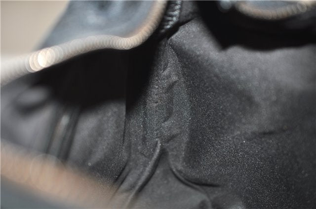 Authentic GUCCI Horsebit Hobo Shoulder Bag GG Canvas Leather 115867 Black 9951E