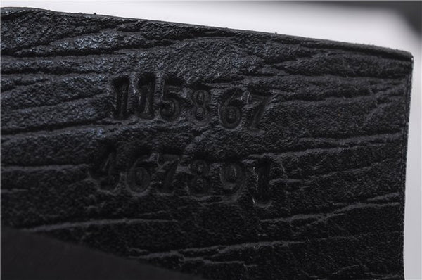 Authentic GUCCI Horsebit Hobo Shoulder Bag GG Canvas Leather 115867 Black 9951E