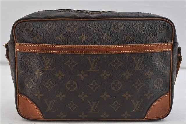 Auth Louis Vuitton Monogram Trocadero 30 Shoulder Cross Body Bag M51272 LV 9956C