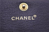 Authentic CHANEL Calf Skin CoCo Mark Trifold Wallet Purse Purple CC 9956D