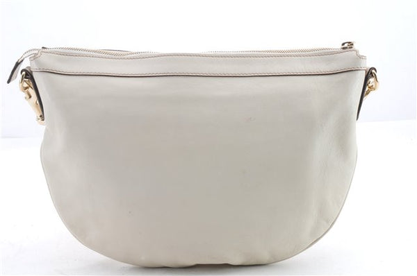 Authentic GUCCI Shoulder Hand Bag Purse Leather Ivory 9958C