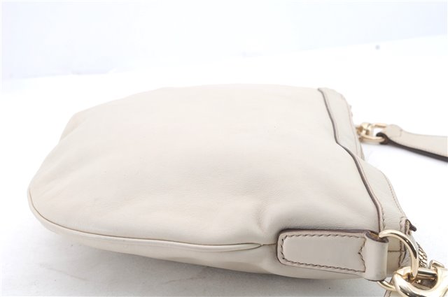 Authentic GUCCI Shoulder Hand Bag Purse Leather Ivory 9958C