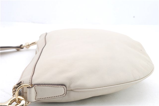 Authentic GUCCI Shoulder Hand Bag Purse Leather Ivory 9958C