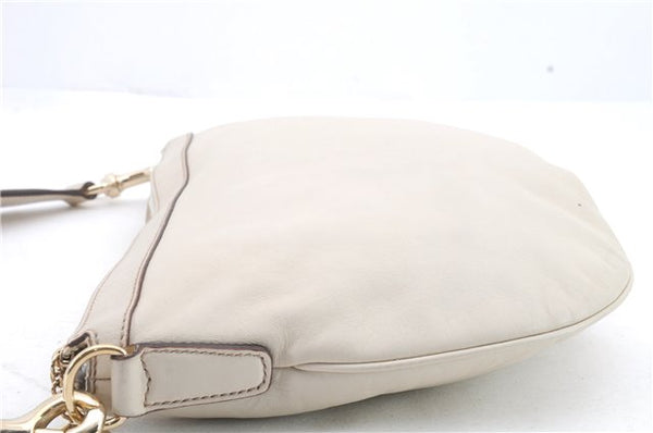 Authentic GUCCI Shoulder Hand Bag Purse Leather Ivory 9958C