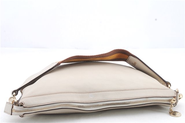 Authentic GUCCI Shoulder Hand Bag Purse Leather Ivory 9958C