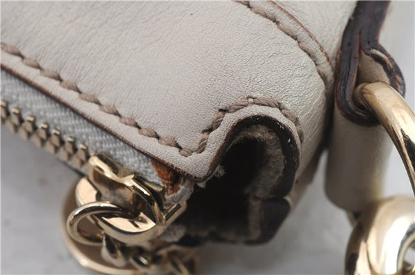 Authentic GUCCI Shoulder Hand Bag Purse Leather Ivory 9958C