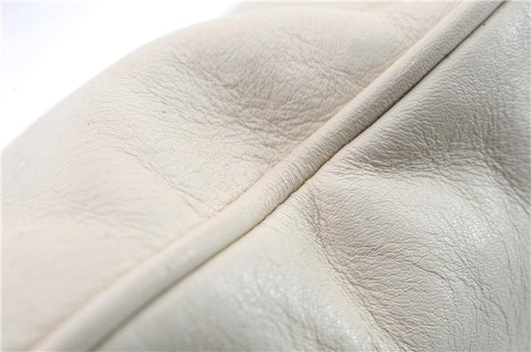 Authentic GUCCI Shoulder Hand Bag Purse Leather Ivory 9958C