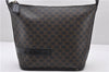 Authentic CELINE Macadam Blason Shoulder Hand Bag Purse PVC Leather Black 9961C