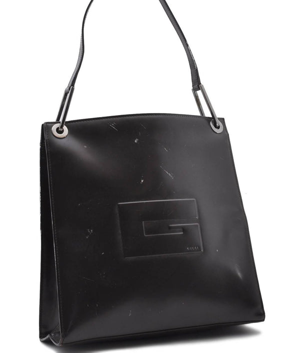 Authentic GUCCI Shoulder Hand Bag Purse Leather Brown 9965C