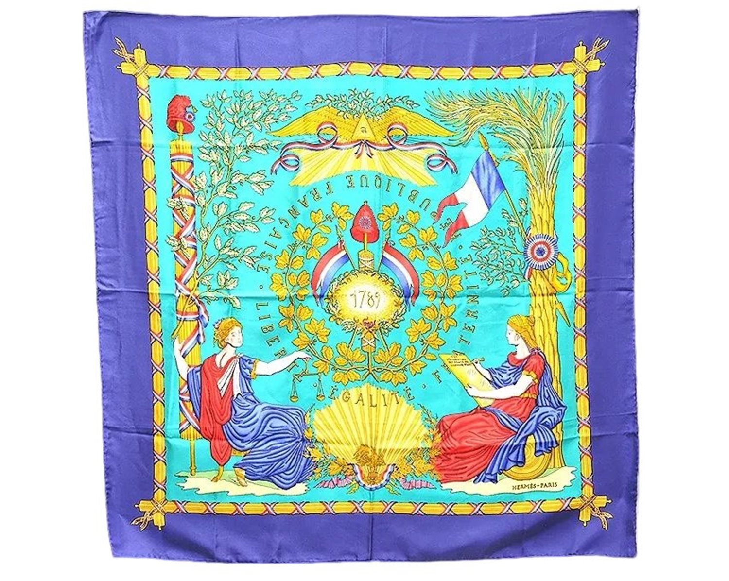 Auth HERMES Carre 90 Scarf 