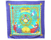 Auth HERMES Carre 90 Scarf "1789 LIBERTE EGALITE FRATERNITE" Silk Navy 9965D