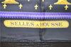 Authentic HERMES Carre 90 Scarf "SELLES A HOUSSE" Silk Black 9967D