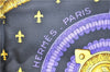 Authentic HERMES Carre 90 Scarf "SELLES A HOUSSE" Silk Black 9967D