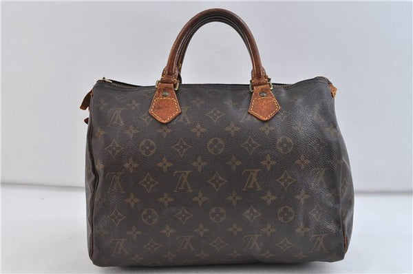 Authentic Louis Vuitton Monogram Speedy 30 Hand Bag M41526 LV Junk 9969C