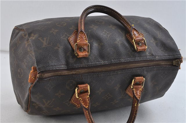 Authentic Louis Vuitton Monogram Speedy 30 Hand Bag M41526 LV Junk 9969C