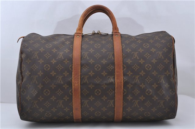 Authentic Louis Vuitton Monogram Keepall 50 Boston Bag M41426 LV 9970C