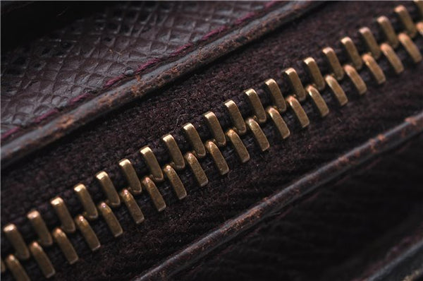 Authentic Louis Vuitton Taiga Baikal Clutch Bag Purple M30186 LV 9971C