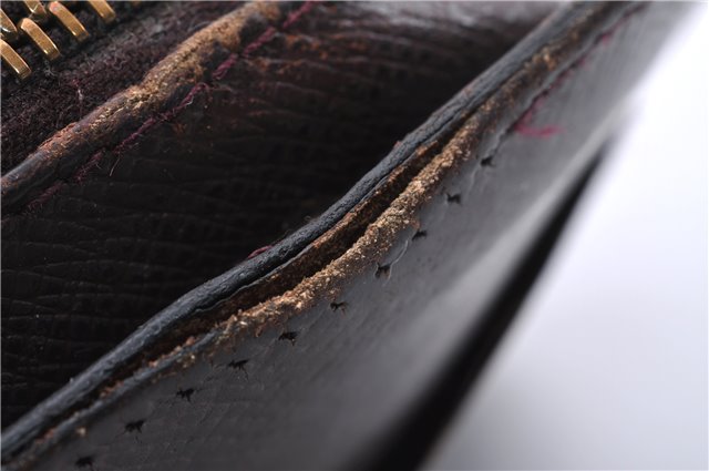 Authentic Louis Vuitton Taiga Baikal Clutch Bag Purple M30186 LV 9971C