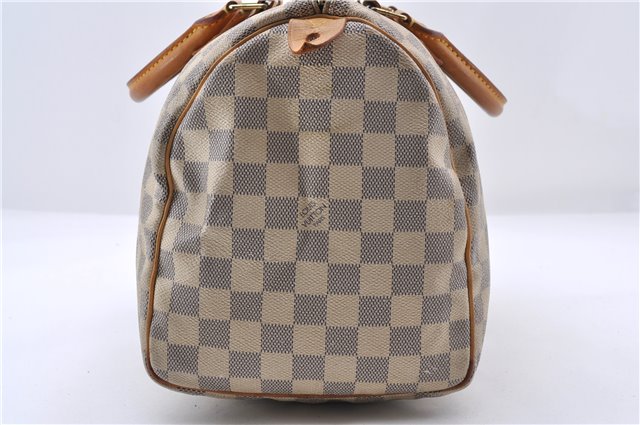 Authentic Louis Vuitton Damier Azur Speedy30 Hand Bag N41533 LV 9972C