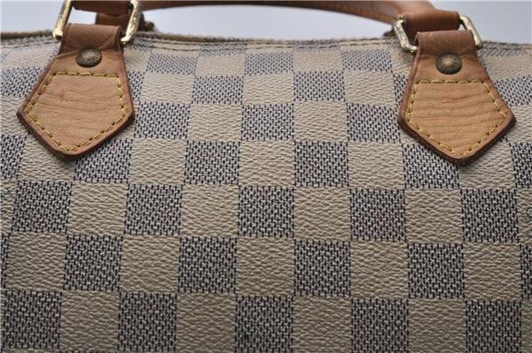 Authentic Louis Vuitton Damier Azur Speedy30 Hand Bag N41533 LV 9972C