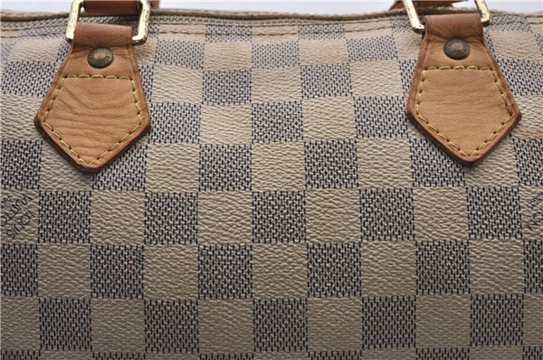 Authentic Louis Vuitton Damier Azur Speedy30 Hand Bag N41533 LV 9972C