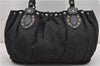 Authentic GUCCI Vintage Shoulder Tote Bag GG Canvas Leather 206719 Black 9973F