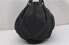 Authentic GUCCI Vintage Shoulder Tote Bag GG Canvas Leather 206719 Black 9973F