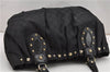 Authentic GUCCI Vintage Shoulder Tote Bag GG Canvas Leather 206719 Black 9973F