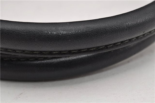 Authentic GUCCI Vintage Shoulder Tote Bag GG Canvas Leather 206719 Black 9973F