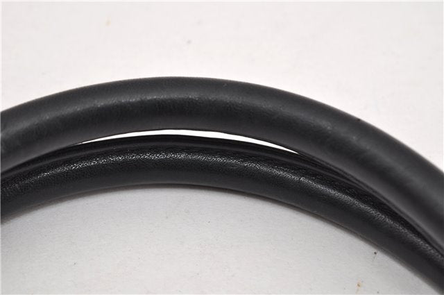 Authentic GUCCI Vintage Shoulder Tote Bag GG Canvas Leather 206719 Black 9973F