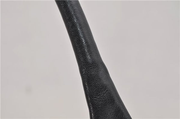 Authentic GUCCI Vintage Shoulder Tote Bag GG Canvas Leather 206719 Black 9973F