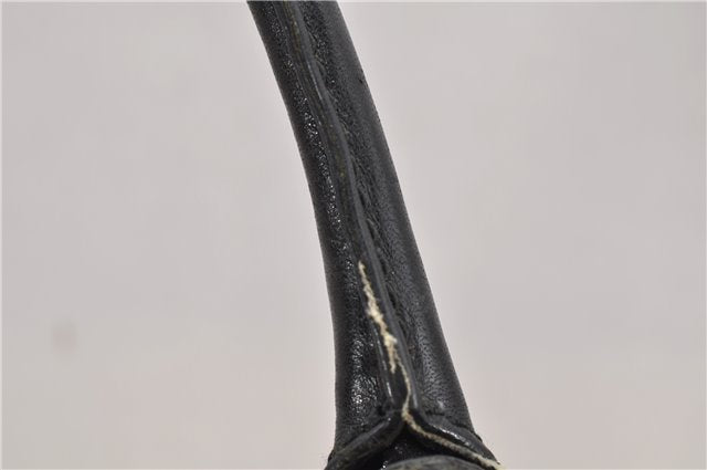 Authentic GUCCI Vintage Shoulder Tote Bag GG Canvas Leather 206719 Black 9973F