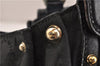 Authentic GUCCI Vintage Shoulder Tote Bag GG Canvas Leather 206719 Black 9973F