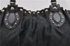 Authentic GUCCI Vintage Shoulder Tote Bag GG Canvas Leather 206719 Black 9973F