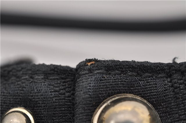 Authentic GUCCI Vintage Shoulder Tote Bag GG Canvas Leather 206719 Black 9973F